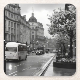 Porta-copo De Papel Quadrado Elegant Street View