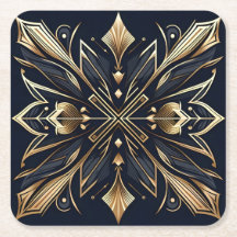 Elegante Art Deco Dourado Mandala