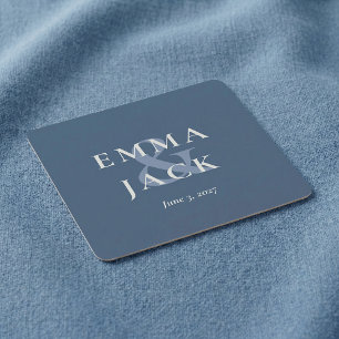 Porta-copo De Papel Quadrado Elegante e comercial azul minimalista ampersand Ca