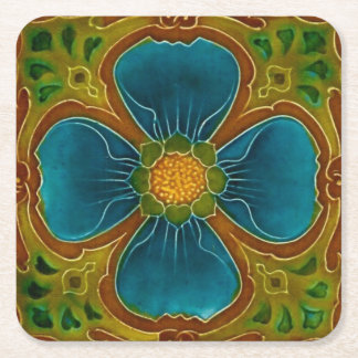 Porta-copo De Papel Quadrado Elegante Vintage Na moda Modern Nouveau Art