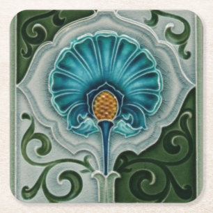 Porta-copo De Papel Quadrado Elegante Vintage Na moda Modern Nouveau Art