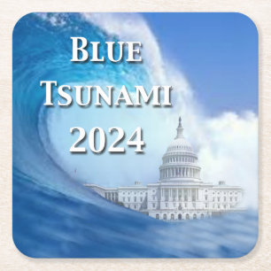 Porta-copo De Papel Quadrado Eleições 2024 no tsunami