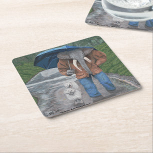 Porta-copo De Papel Quadrado Elephant Man Walking Dogs Fantasy Paper Portas cop