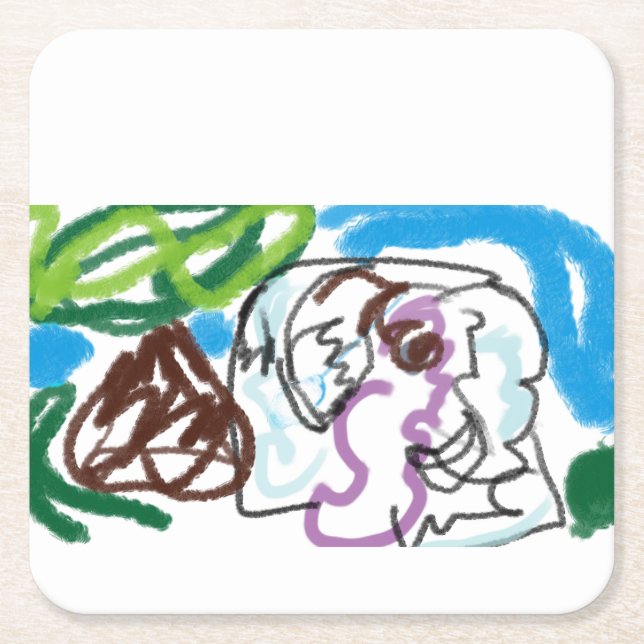 Porta-copo De Papel Quadrado Elephant SET (Frente)