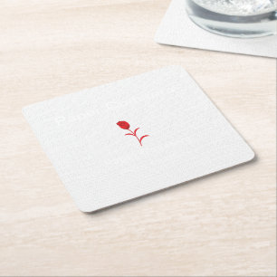 Porta-copo De Papel Quadrado Eleve sua marca com papel de alta qualidade para c