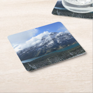 Porta-copo De Papel Quadrado Elizabeth Lake 5 - Parque Nacional Glacier