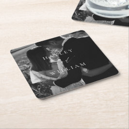 Porta-copo De Papel Quadrado Ellesmere Wedding Photo