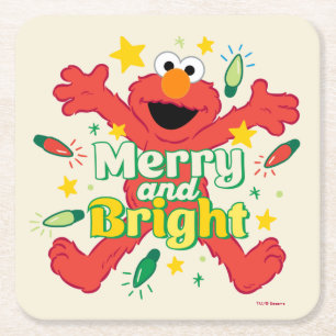 Porta-copo De Papel Quadrado Elmo Feliz e Brilho