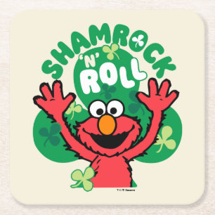 Porta-copo De Papel Quadrado Elmo Shamrock 'N' Roll