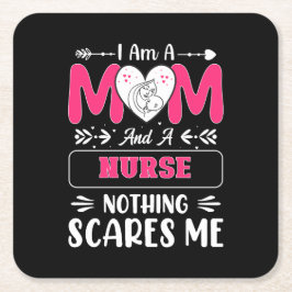 Porta-copo De Papel Quadrado Enfermeira Engraçada Mãe, Enfermeira Mamãe faz cit