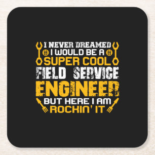 Porta-copo De Papel Quadrado Engenheiro do Super Legal Field Service do engenhe