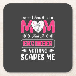 Porta-copo De Papel Quadrado Engenheiro Engraçado Mãe, Engenheiro Mãe