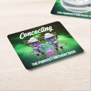 Porta-copo De Papel Quadrado Engraçado Cientistas Gajos Purfect Birthday