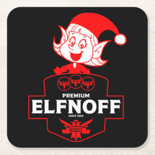 Porta-copo De Papel Quadrado Engraçado Vodka Natal