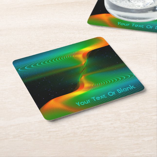 Porta-copo De Papel Quadrado Entangência Quântica (Inclinado)