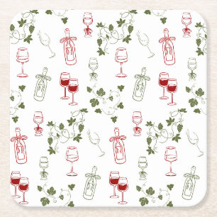 Porta-copo De Papel Quadrado Envelhecendo Como Um Bom Vinho