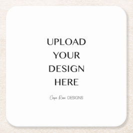 Porta-copo De Papel Quadrado Envie Seu Próprio Design 