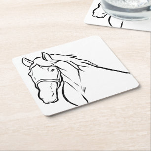 Porta-copo De Papel Quadrado Equestre de Fazenda ocidental do País de Piso