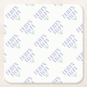 Porta-copo De Papel Quadrado Equipe da noiva