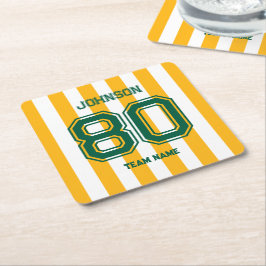 Porta-copo De Papel Quadrado Equipe de Nomes Personalizados da Equipe Esportiva