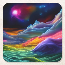 Porta-copo De Papel Quadrado Escape espacial fantasia