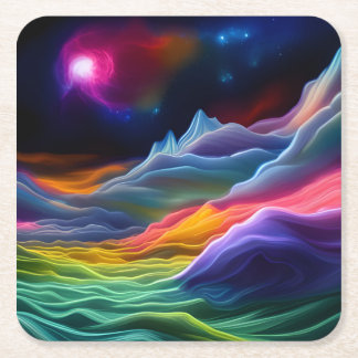 Porta-copo De Papel Quadrado Escape espacial fantasia