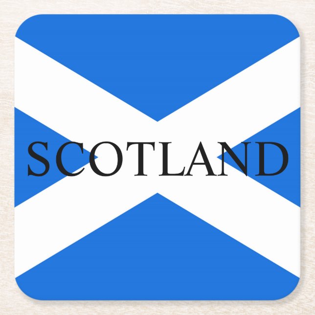 Porta-copo De Papel Quadrado Escócia Flag Scotland - Costa (Frente)