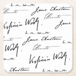 Porta-copo De Papel Quadrado Escritores das mulheres