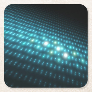 Porta-copo De Papel Quadrado Esferas azuis 3D