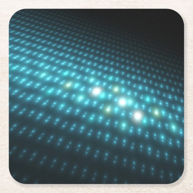Porta-copo De Papel Quadrado Esferas azuis 3D (Frente)