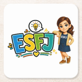 Porta-copo De Papel Quadrado ESFJ — A Construtora de Conexões