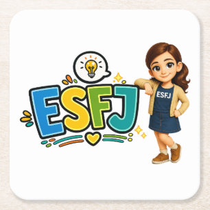 Porta-copo De Papel Quadrado ESFJ — A Construtora de Conexões