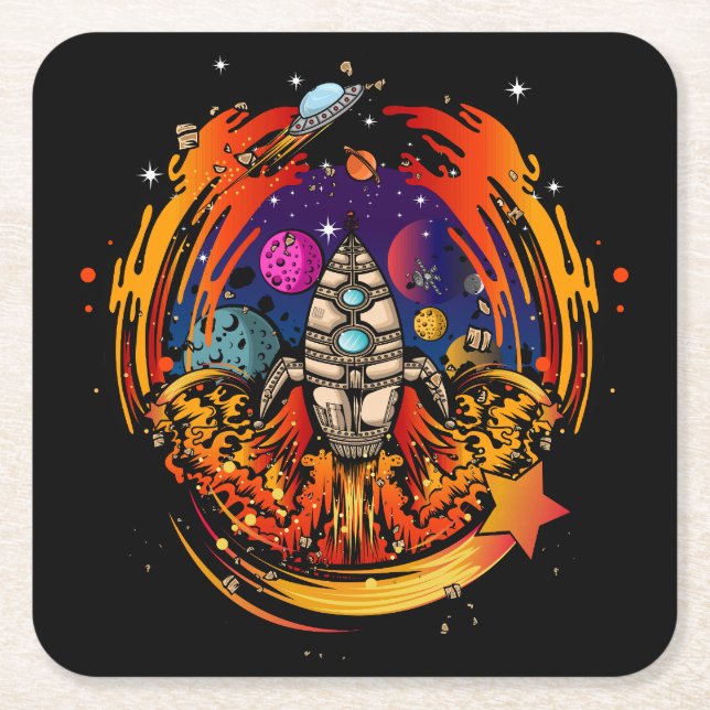 Porta-copo De Papel Quadrado Espachante de Explosão (Frente)