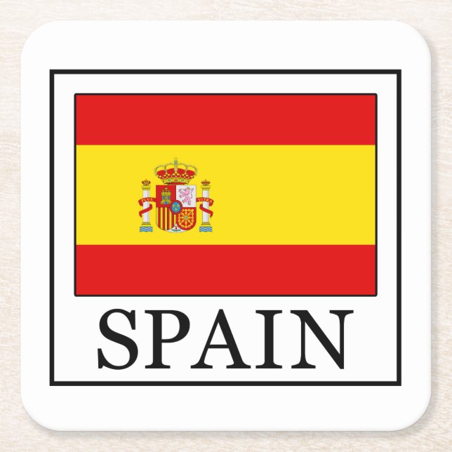 Porta-copo De Papel Quadrado Espanha (Frente)