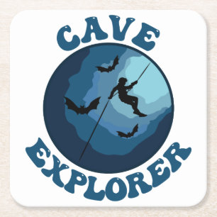 Porta-copo De Papel Quadrado Espelhamento De Cavernas Do Cave Explorer