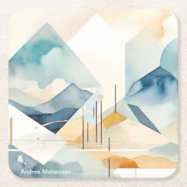 Porta-copo De Papel Quadrado Espírito abstrato