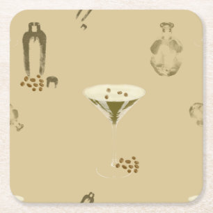 Porta-copo De Papel Quadrado Espresso Martini