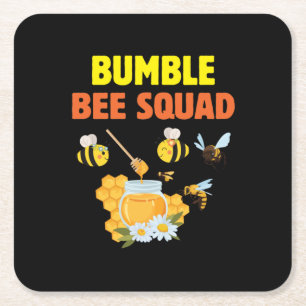 Porta-copo De Papel Quadrado Esquadrão 2 da Beekeeper Art Bumble