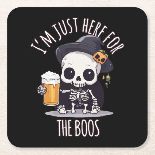 Porta-copo De Papel Quadrado Esqueleto Kawaii Halloween Oktoberfest
