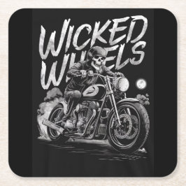 Porta-copo De Papel Quadrado Esqueletos em Rodas