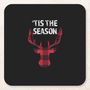 Porta-copo De Papel Quadrado Esta É A Época Engraçada, Buck Deer Men