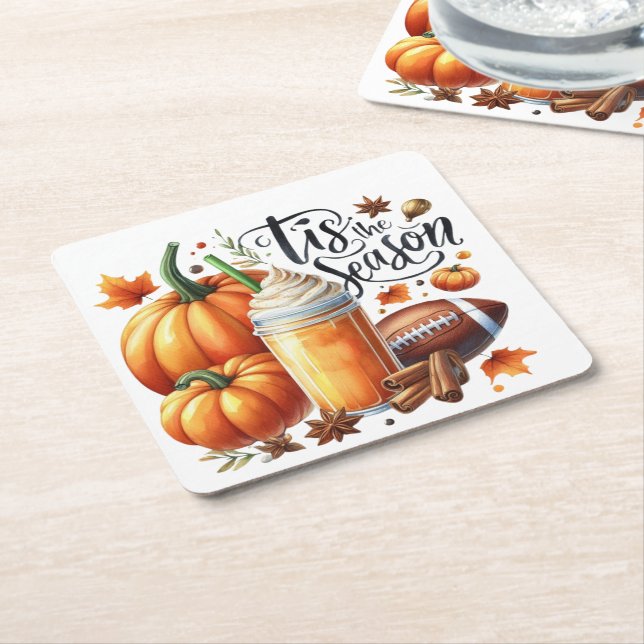 Porta-copo De Papel Quadrado Esta é a estação (Inclinado)