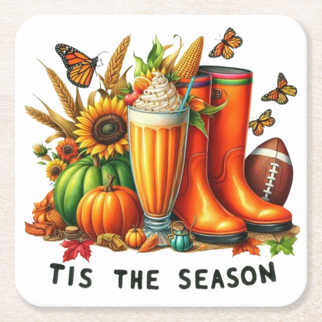 Porta-copo De Papel Quadrado Esta é a estação (Frente)