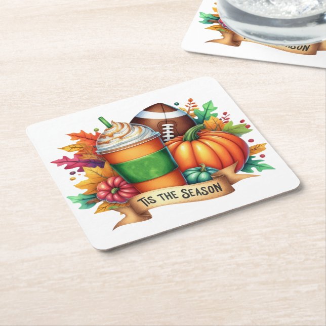 Porta-copo De Papel Quadrado Esta é a estação (Inclinado)