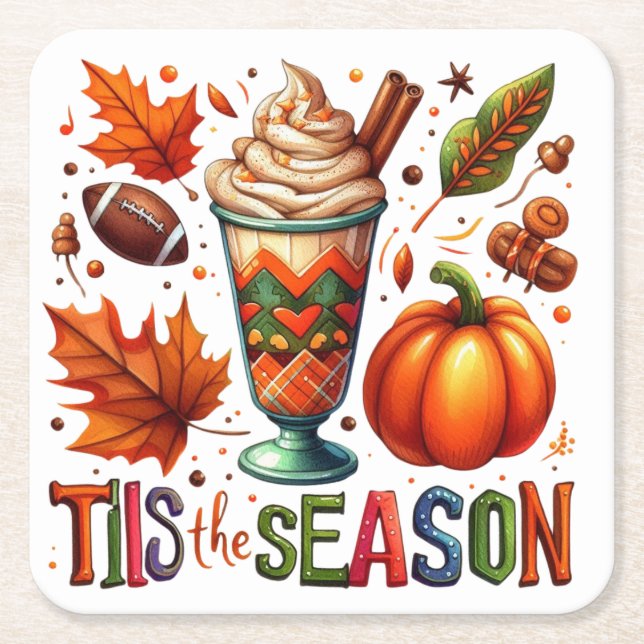 Porta-copo De Papel Quadrado Esta é a estação (Frente)