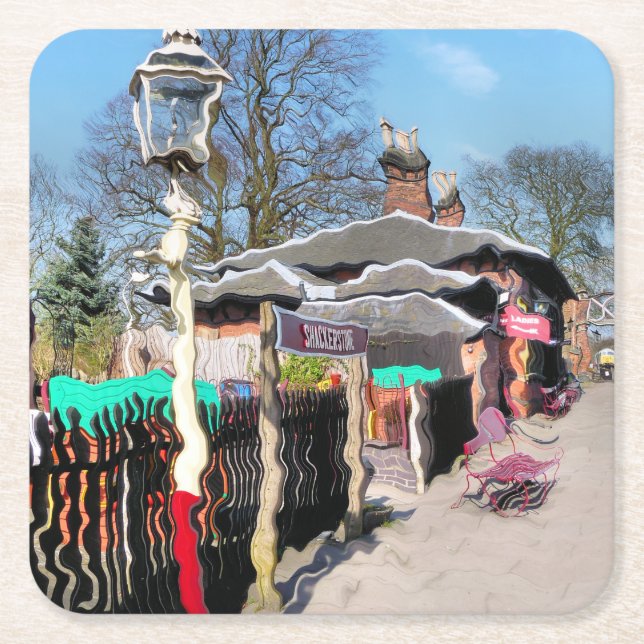 PORTA-COPO DE PAPEL QUADRADO ESTAÇÃO DE COMBOIO ANTIGO (Frente)