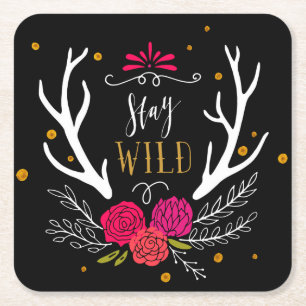 Porta-copo De Papel Quadrado Estada selvagem