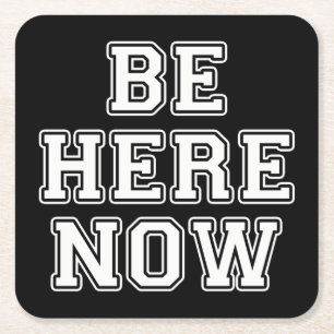 Porta-copo De Papel Quadrado Esteja Aqui Agora