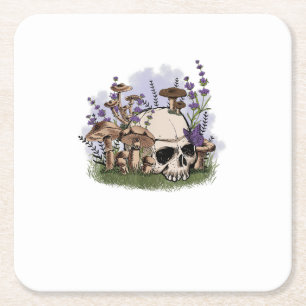 Porta-copo De Papel Quadrado Estética Cottagecore Cogumelo Homem Goblincore Fan