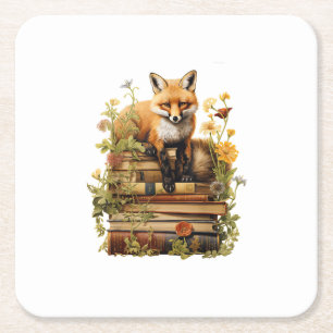Porta-copo De Papel Quadrado Estética Cottagecore Com Livro Fofo Goblincore Cr